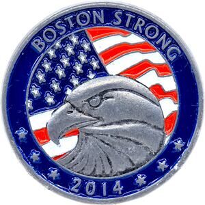 Boston Strong 2014 American Flag Eagle Commemorative Pin